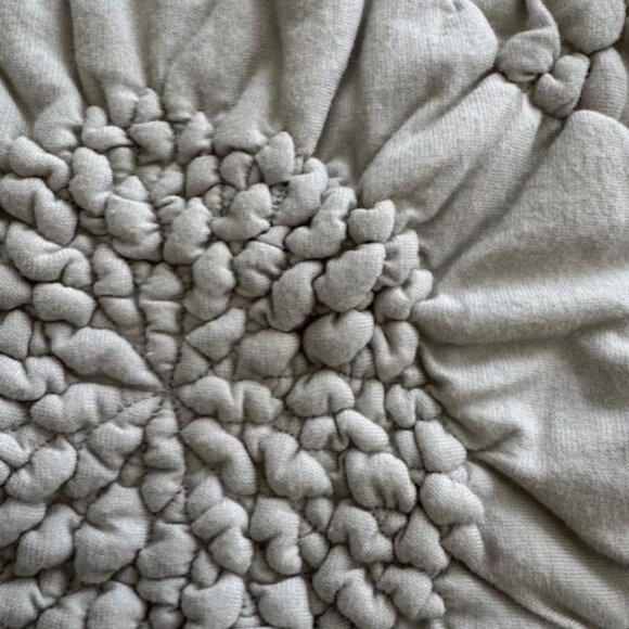 {Anthropologie} Pair of Dahlia Embossed Pillow Shams - Picture 3 of 5